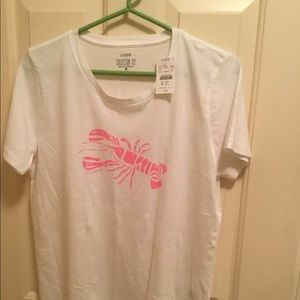 JCrew pink lobster collector tee shirt